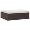 vidaXL Salon de jardin 2 pcs avec coussins R&eacute;sine tress&eacute;e Marron
