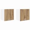 vidaXL Armoire suspendue 2 pc Ch&ecirc;ne Artisan et Blanc Bois d'ing&eacute;nierie