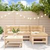 vidaXL Salon de jardin 5 pcs avec coussins bois massif