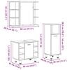vidaXL Ensemble de meubles salle de bain 3 pcs bois d'ing&eacute;nierie