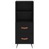 vidaXL Buffet Noir 34,5x34x90 cm Bois d'ing&eacute;nierie