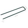 vidaXL Clous pour gazon artificiel 20 pcs Forme de U Fer