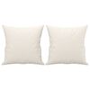 vidaXL Coussins d&eacute;coratifs lot de 2 Cr&egrave;me 40x40 cm Similicuir
