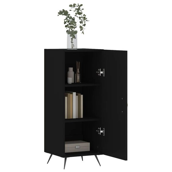 vidaXL Buffet Noir 34,5x34x90 cm Bois d'ing&eacute;nierie