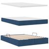 vidaXL Lit avec rangement et matelas Bleu 140 x 190 cm Polyester