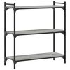 vidaXL Biblioth&egrave;que 3 niveaux sonoma gris 80x30x86cm bois d'ing&eacute;nierie