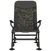 vidaXL Chaise de pêche avec accoudoir pliable camouflage