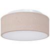 vidaXL Lampe de plafond Taupe 30 x 30 x 13,5 cm tissu