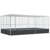 vidaXL Voli&egrave;re avec extension argent&eacute; 518x307x212 cm acier