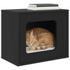 vidaXL Maison pour chat Noir 51 x 30 x 42,5 cm Bois d'ing&eacute;nierie