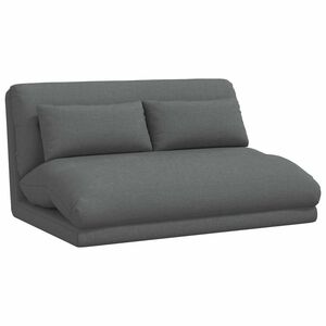 vidaXL Fauteuil de sol ajustable Gris fonc&eacute; Tissu