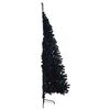 vidaXL Sapin de No&euml;l artificiel pr&eacute;-&eacute;clair&eacute; Noir 240 cm PVC