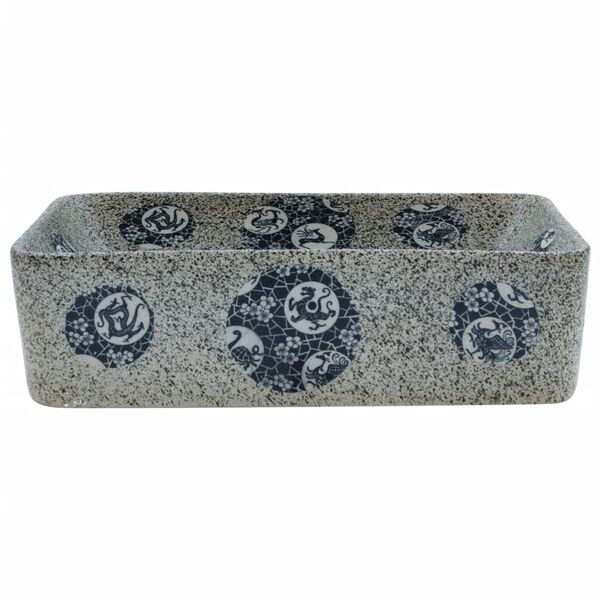 vidaXL Vasque &agrave; poser multicolore rectangulaire 46x35,5x13cm c&eacute;ramique