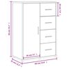 vidaXL Buffets 2 pcs blanc 60x31x84 cm bois d'ing&eacute;nierie