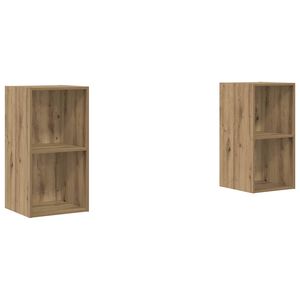 vidaXL Ensemble meuble TV 2 pc Ch&ecirc;ne artisanal Bois d'ing&eacute;nierie