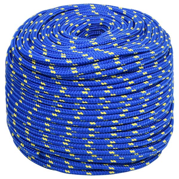 vidaXL Corde de bateau Bleu 8 mm 250 m Polypropyl&egrave;ne