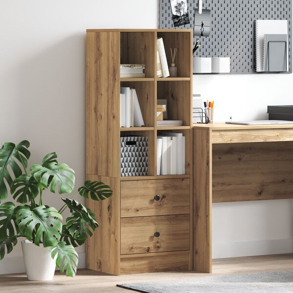 vidaXL Haut Armoire avec tiroir Ch&ecirc;ne artisanal 45,5 x 34 x 127 cm