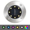 vidaXL Lampes solaires de sol 8 pcs Lumières LED couleur RVB