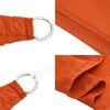 vidaXL Voile d'ombrage 160 g/m² Orange 2x2,5 m PEHD