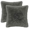vidaXL Housse de coussin 2 pcs HEERLEN Gris clair 30 x 30 cm Fleece PV