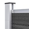 vidaXL Ensemble de panneau de clôture WPC 872x186 cm Noir
