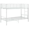 vidaXL Lit superposé sans matelas blanc métal 90x200 cm