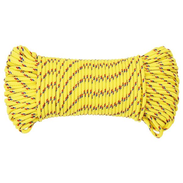 vidaXL Corde de bateau Jaune 3 mm 250 m Polypropyl&egrave;ne