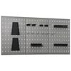 vidaXL Panneaux perfor&eacute;s muraux 3 pcs 40x58 cm Acier