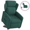 vidaXL Fauteuil inclinable &eacute;lectrique vert fonc&eacute; tissu