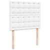 vidaXL Sommier &agrave; lattes de lit avec matelas Blanc 120x200cm Similicuir