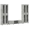 vidaXL Ensemble meuble TV FLORIN 3 pcs Gris b&eacute;ton Bois d'ing&eacute;nierie