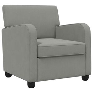 vidaXL Fauteuil Gris fonc&eacute; Velours