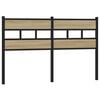 vidaXL T&ecirc;te de lit de remplacement ch&ecirc;ne sonoma 160 cm fer et bois d&rsquo;ing&eacute;nierie