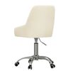 vidaXL Chaise pivotante de bureau Cr&egrave;me Tissu