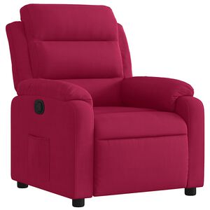vidaXL Fauteuil inclinable rouge bordeaux velours