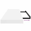 vidaXL &Eacute;tag&egrave;re murale flottante 2 pcs Blanc brillant 80x23,5x3,8cm MDF