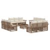 vidaXL Ensemble de canap&eacute; de jardin 13 pcs Beige polyrotin