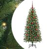 vidaXL Sapin de No&euml;l artificiel avec 150 LED Vert 150 cm PE et PVC