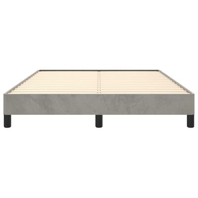 vidaXL Cadre de lit sans matelas gris clair 140x190 cm velours