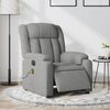 vidaXL Fauteuil de massage inclinable &eacute;lectrique gris clair tissu