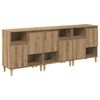 vidaXL Buffets 3 pc Ch&ecirc;ne artisanal 60 x 35 x 70 cm Bois d'ing&eacute;nierie