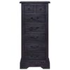 vidaXL Commode Noir clair 45x35x100 cm Bois d'acajou massif