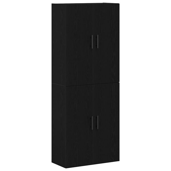 vidaXL Armoire Murale Montage mural 2 pcs Ch&ecirc;ne noir 69,5 x 34 x 90 cm