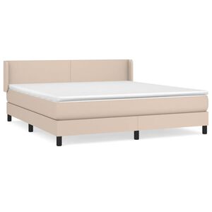 vidaXL Sommier &agrave; lattes de lit avec matelas Cappuccino 180x200 cm