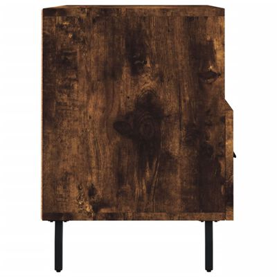 vidaXL Meuble TV Chêne fumé 80x36x50 cm Bois d'ingénierie