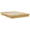 vidaXL Cadre de lit sans matelas 135x190 cm bois massif de ch&ecirc;ne