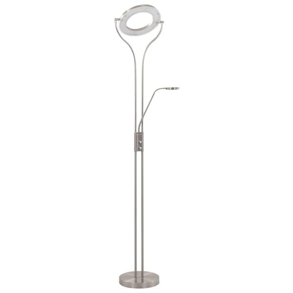 vidaXL Lampadaire 18 W argenté 180 cm variable