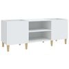 vidaXL Meuble &agrave; disques Blanc 121x38x48 cm Bois d'ing&eacute;nierie