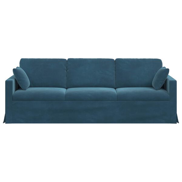 vidaXL Canap&eacute; Bleu 228 x 78 x 80 cm Velours