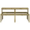 vidaXL Table de pique-nique 160x134x75 cm bois de pin imprégné
